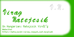 virag matejcsik business card